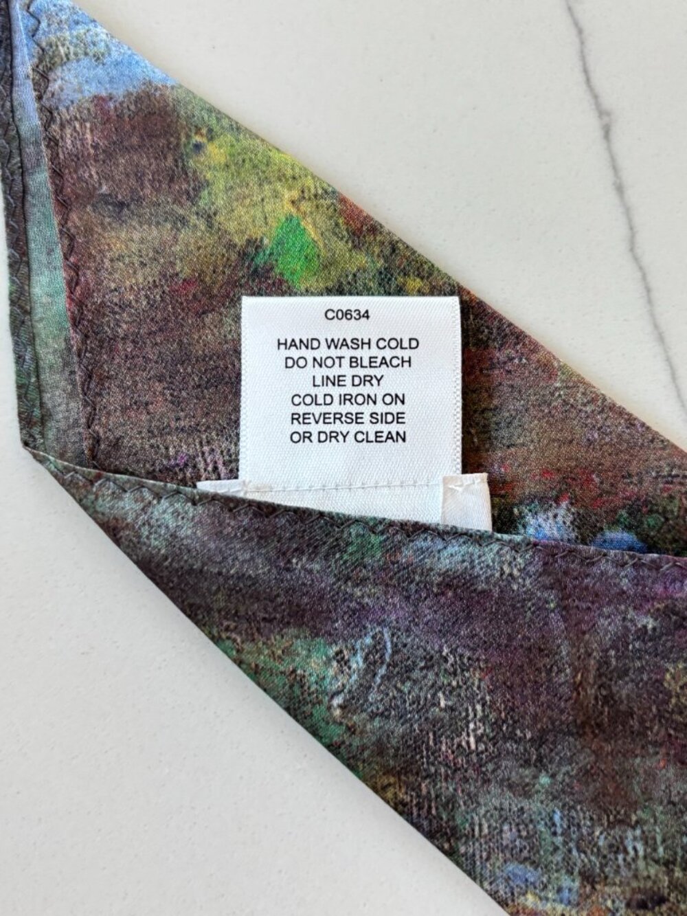 Museum Fine Art Boston Claude Monet Silk Scarf Water Lilies Abstract Pattern NEW - Picture 8 of 13